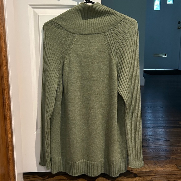Eileen Fisher Women’s Green Double Zipper Asymmetrical Cardigan Size Small - Picture 8 of 10